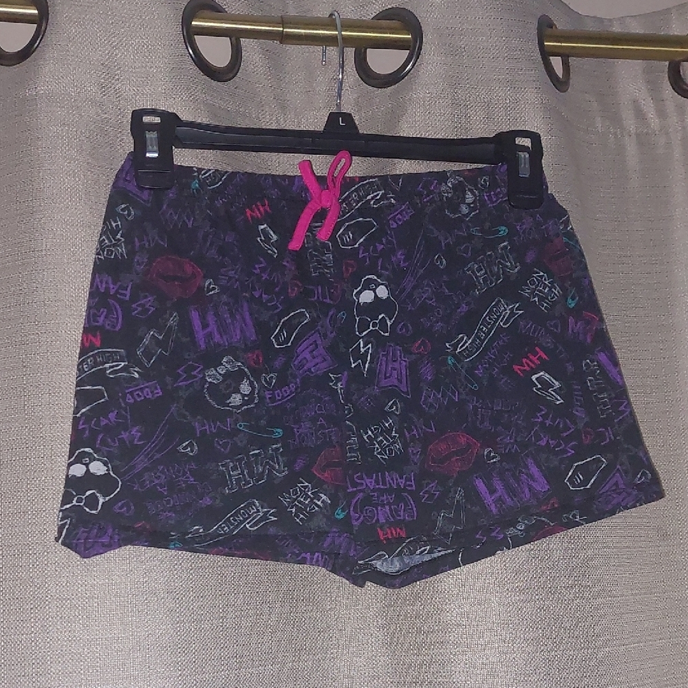 Kids Monster High Graphic Print Pajama Set Size L